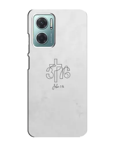 Чехол для Xiaomi Redmi Note 11E с картинкой «Иоанна 3:16 Крест»