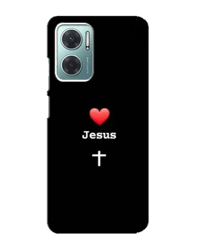 Чехол для Xiaomi Redmi Note 11E с картинкой «Сердце - Jesus»