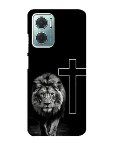 Чехол для Xiaomi Redmi Note 11E с картинкой «Лев и Крест»