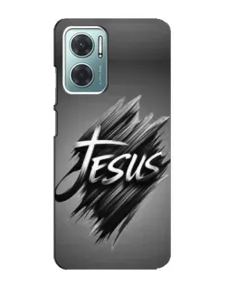 Чехол для Xiaomi Redmi Note 11E с картинкой «Надпись Jesus Graffiti»