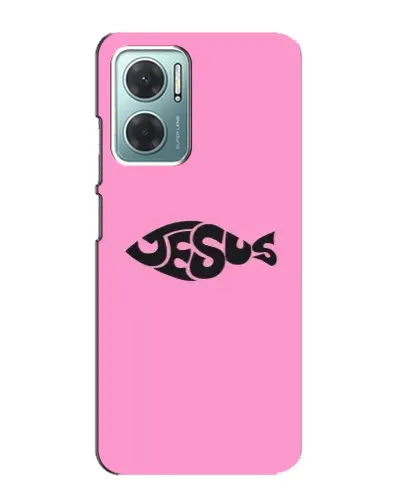Чехол для Xiaomi Redmi Note 11E с картинкой «Розовый символ  Jesus»