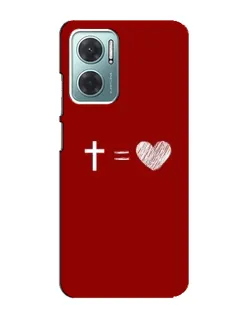 Чехол для Xiaomi Redmi Note 11E с картинкой «Уравнение любви»