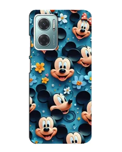 Чехол для Xiaomi Redmi Note 11E с картинкой «Паттерн Микки и Минни»