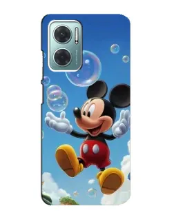 Чехол для Xiaomi Redmi Note 11E с картинкой «Mickey и мыльные пузыри»