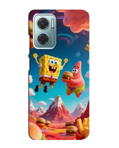 Чехол для Xiaomi Redmi Note 11E с картинкой «Космический фастфуд»