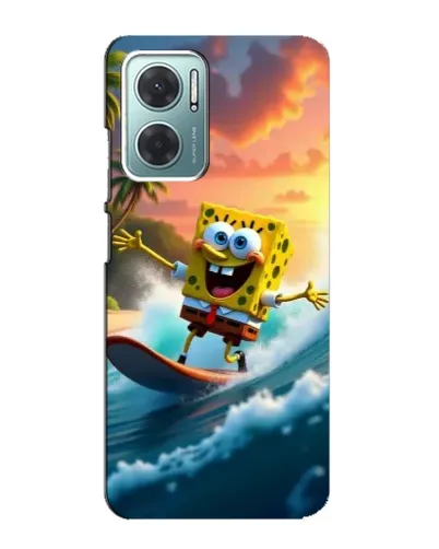 Чехол для Xiaomi Redmi Note 11E с картинкой «Губка Боб серфингист»