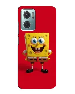 Чехол для Xiaomi Redmi Note 11E с картинкой «Спанч Боб на красном»