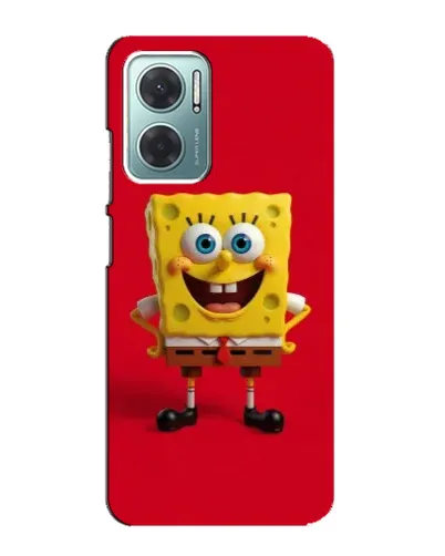 Чехол для Xiaomi Redmi Note 11E с картинкой «Спанч Боб на красном»