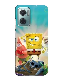 Чехол для Xiaomi Redmi Note 11E с картинкой «Спанч Боб победитель»