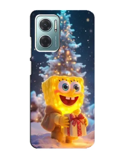 Чехол для Xiaomi Redmi Note 11E с картинкой «Рождественский Спанч Боб»