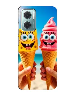 Чехол для Xiaomi Redmi Note 11E с картинкой «Спанч Боб мороженое»