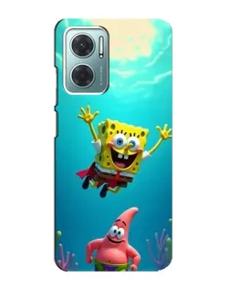 Чехол для Xiaomi Redmi Note 11E с картинкой «Спанч Боб под водой»