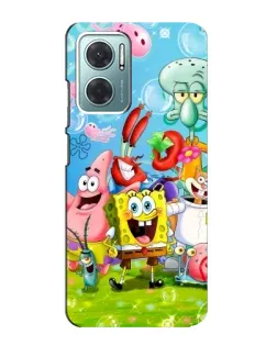Чехол для Xiaomi Redmi Note 11E с картинкой «Губка Боб и друзья»