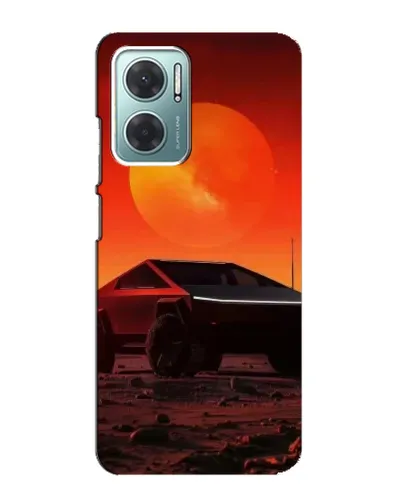 Чехол для Xiaomi Redmi Note 11E с картинкой «Cybertruck на Марсе»
