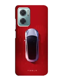 Чехол для Xiaomi Redmi Note 11E с картинкой «Tesla Top View»