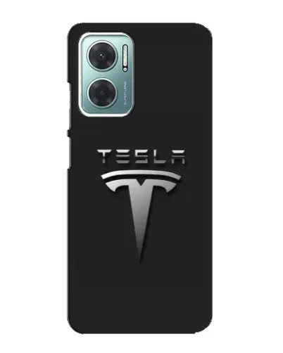 Чехол для Xiaomi Redmi Note 11E с картинкой «Стальной логотип Tesla»