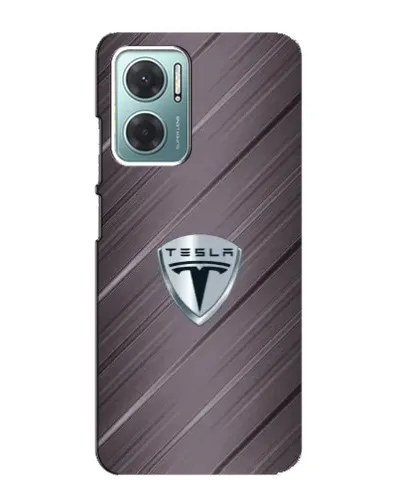 Чехол для Xiaomi Redmi Note 11E с картинкой «Металлическая текстура Tesla»