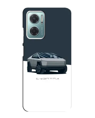 Чехол для Xiaomi Redmi Note 11E с картинкой «Серебристый Cybertruck Tesla»