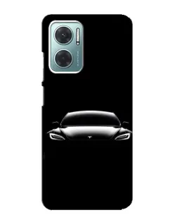 Чехол для Xiaomi Redmi Note 11E с картинкой «Фары Tesla Night»