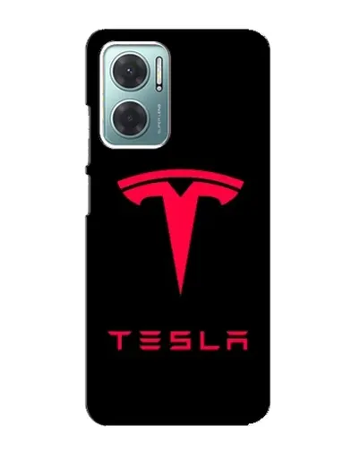 Чехол для Xiaomi Redmi Note 11E с картинкой «Tesla Red Logo»