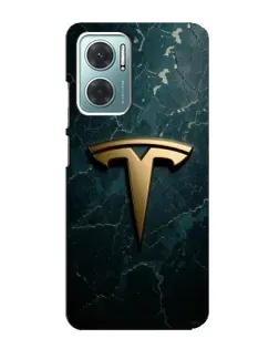 Чехол для Xiaomi Redmi Note 11E с картинкой «Мраморная Tesla Gold»
