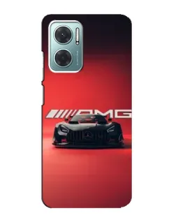 Чехол для Xiaomi Redmi Note 11E с картинкой «Mercedes AMG — красная линия»