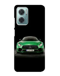 Чехол для Xiaomi Redmi Note 11E с картинкой «Mercedes — неоновый лого»