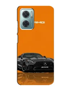 Чехол для Xiaomi Redmi Note 11E с картинкой «Оранжевый Mercedes AMG»