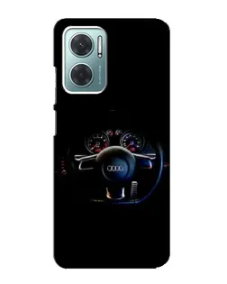 Чехол для Xiaomi Redmi Note 11E с картинкой «Салон Audi — руль»