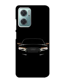 Чехол для Xiaomi Redmi Note 11E с картинкой «Audi — ночной контур»