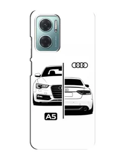 Чехол для Xiaomi Redmi Note 11E с картинкой «Audi — контрастный дизайн»