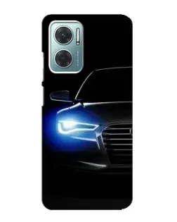 Чехол для Xiaomi Redmi Note 11E с картинкой «Неоновый взгляд Audi»