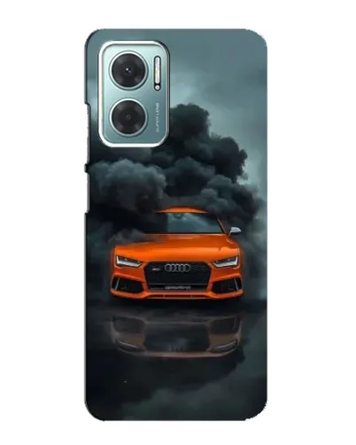 Чехол для Xiaomi Redmi Note 11E с картинкой «Audi в облаках дыма»