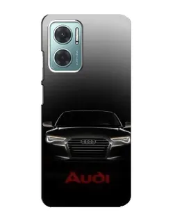 Чехол для Xiaomi Redmi Note 11E с картинкой «Audi — градиентный контур»