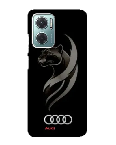Чехол для Xiaomi Redmi Note 11E с картинкой «Графика — пантера и Audi»