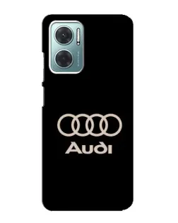 Чехол для Xiaomi Redmi Note 11E с картинкой «Audi — золотой логотип»