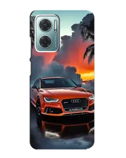 Чехол для Xiaomi Redmi Note 11E с картинкой «Audi — закат»