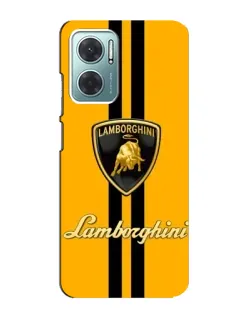 Чехол для Xiaomi Redmi Note 11E с картинкой «Lamborghini Stripe желтый»