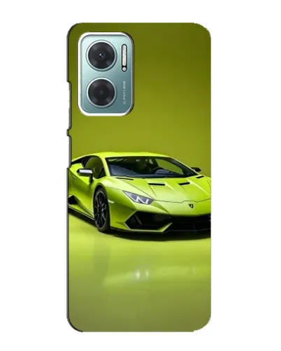 Чехол для Xiaomi Redmi Note 11E с картинкой «Салатовый Lamborghini Huracan»