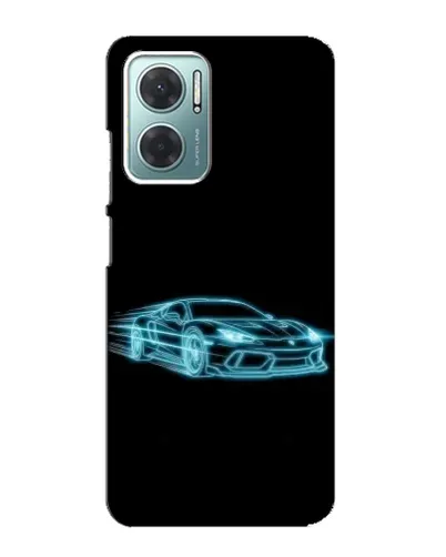 Чехол для Xiaomi Redmi Note 11E с картинкой «Неоновый контур Lamborghini»