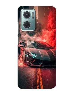 Чехол для Xiaomi Redmi Note 11E с картинкой «Lamborghini красный дым»