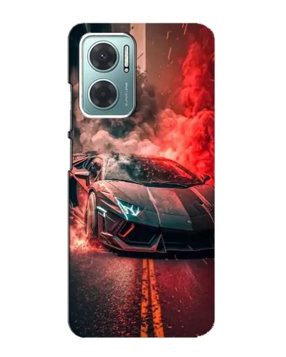 Чехол для Xiaomi Redmi Note 11E с картинкой «Lamborghini красный дым»