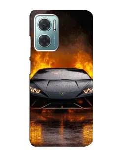 Чехол для Xiaomi Redmi Note 11E с картинкой «Lamborghini в огне»