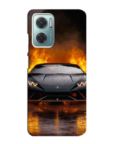 Чехол для Xiaomi Redmi Note 11E с картинкой «Lamborghini в огне»