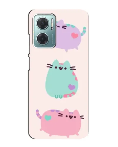 Чехол для Xiaomi Redmi Note 11E с картинкой «Pusheen трио»