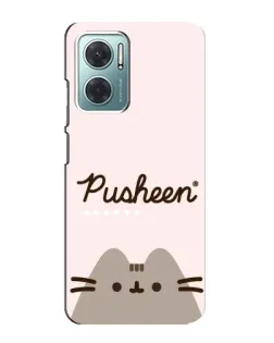 Чехол для Xiaomi Redmi Note 11E с картинкой «Pusheen логотип»