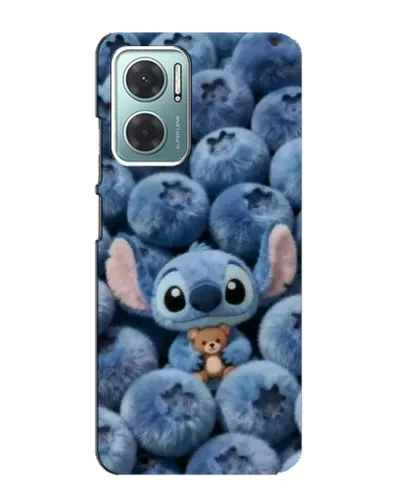 Чехол для Xiaomi Redmi Note 11E с картинкой «Стич и голубика»