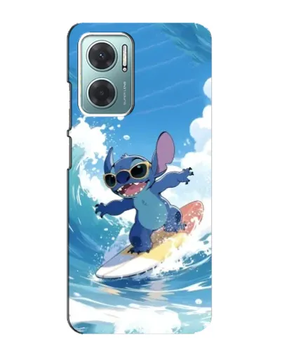 Чехол для Xiaomi Redmi Note 11E с картинкой «Стич на волне»