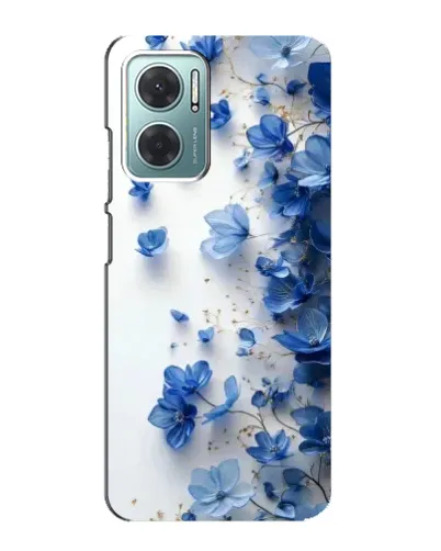 Чехол для Xiaomi Redmi Note 11E с картинкой «Голубой цветочный каскад»