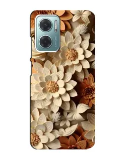 Чехол для Xiaomi Redmi Note 11E с картинкой «Бежевый флористический декор» Чехол для Xiaomi Redmi Note 11E с картинкой «Бежевый флористический декор»